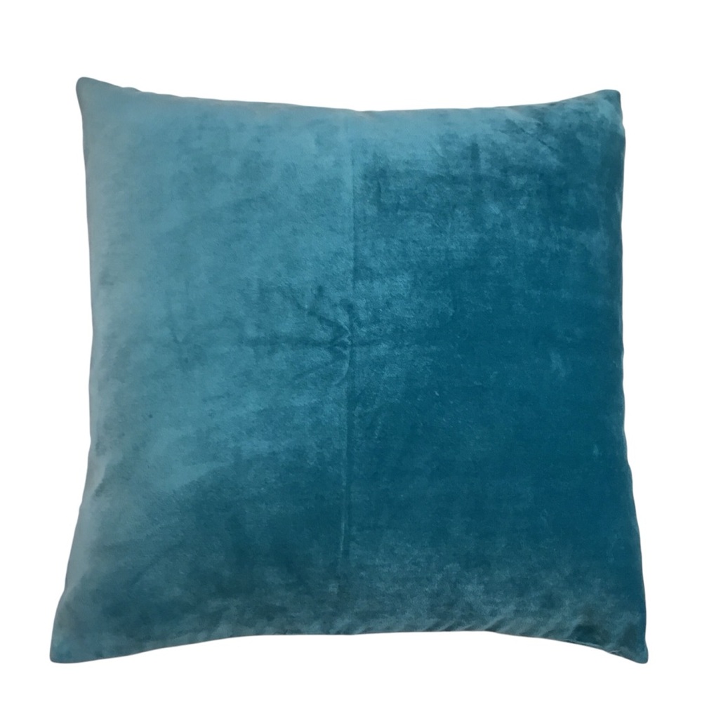 Tang Depot Velour Pillow Cover Turquoise - Picture 2 of 7